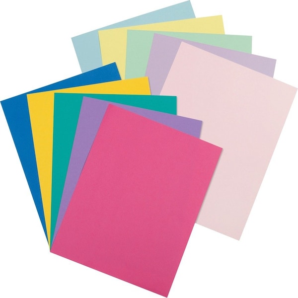 Pacon Cardstock, Pastl/Brite, 250Sh Pk PAC101195 - main